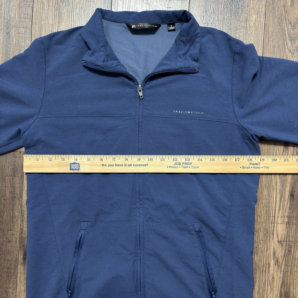 Travis Mathew Valley View Full Zip Jacket Mens Small Navy Blue Performance Golf - Picture 4 of 8